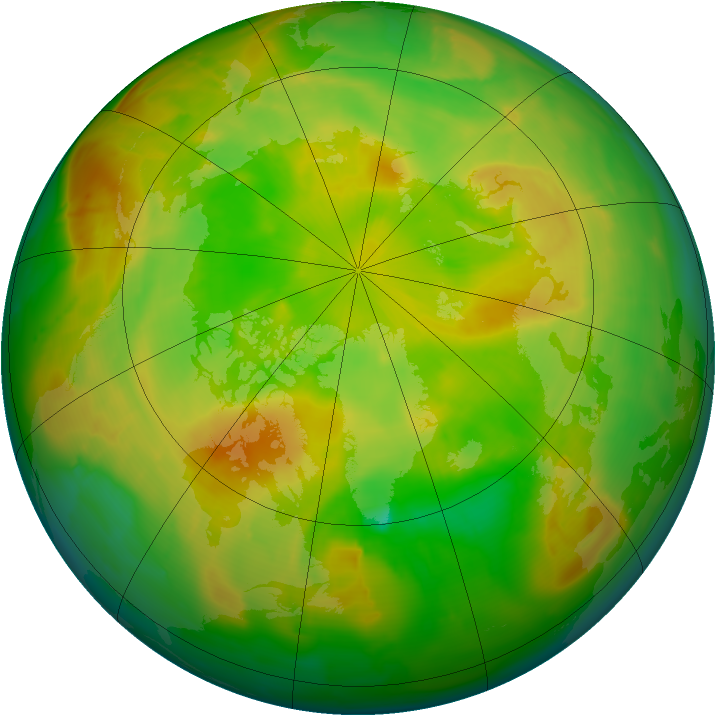 Arctic ozone map for 10 June 2010